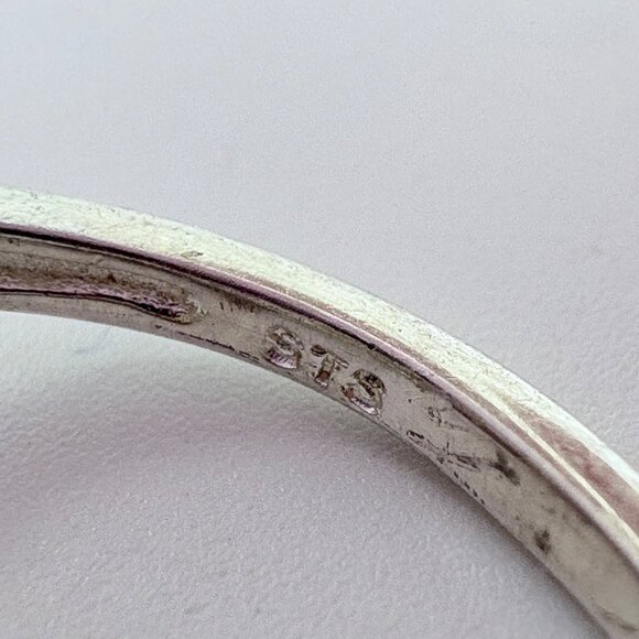 VTG Sterling Silver 925 Multi-Gemstone Flower Design Statement Ring Size 7 - Picture 5 of 8